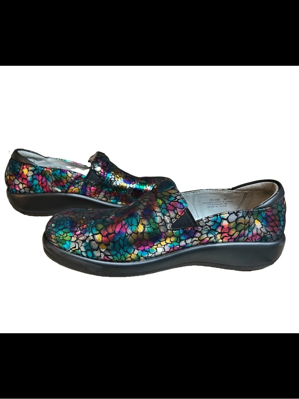Alegria Shoes Womens Size 9 EU 40 Keli Minnow Rainbow Professional Leather - Picture 4 of 9